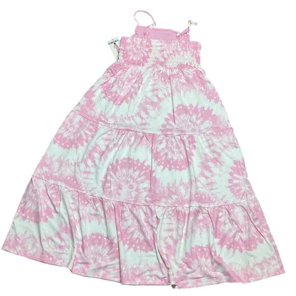 32 Degrees Girls Dress Maxi Lined Top Tye Dye Pink White Size Small NWT - Picture 3 of 5